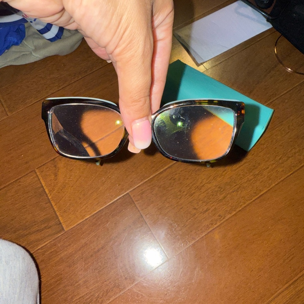 Tiffany & Co. Tortoise Glasses with Blue Case - Picture 2 of 6